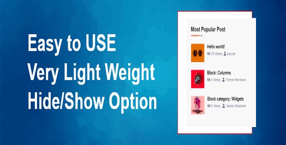 Most pupular post wordpress widget